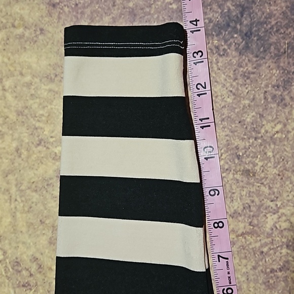 Beige and Black Striped Knit Dress - Picture 5 of 8